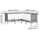 Poly Rattan Loungeset met breedte zitting en rasterontwerp draagvermogen - Tuinsets