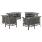 Poly rattan loungeset met comfortabele afmetingen rugkussen voor je tuin - Tuinsets