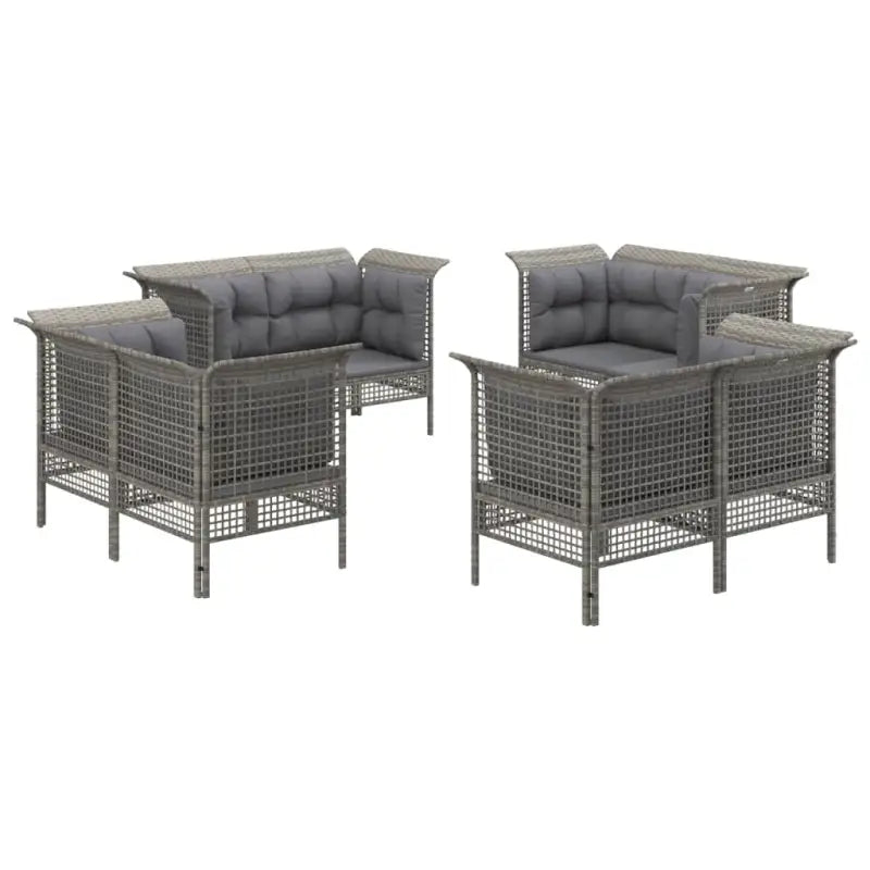 Poly rattan loungeset met comfortabele afmetingen rugkussen voor je tuin - Tuinsets