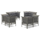 Poly rattan loungeset met comfortabele afmetingen rugkussen voor je tuin - Tuinsets