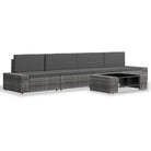 Poly rattan loungeset met comfortabele breedte en diepte zitting - Tuinsets