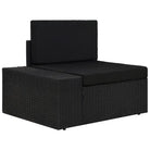 Poly rattan loungeset met comfortabele breedte en diepte zitting voor tuin genieten - Tuinsets