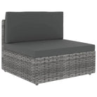 Poly rattan loungeset met comfortabele breedte en diepte zitting voor tuin - Tuinsets