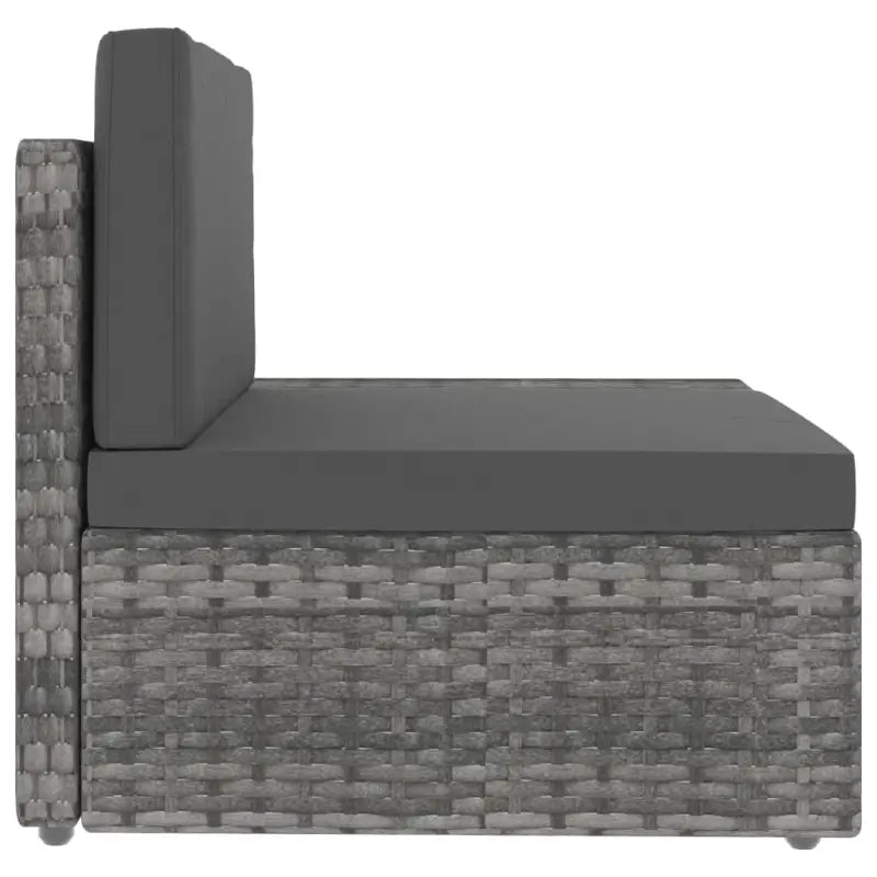Poly rattan loungeset met comfortabele breedte en diepte zitting voor tuin - Tuinsets