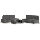 Poly rattan loungeset met comfortabele breedte en diepte zitting - Tuinsets