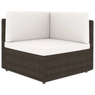 Poly Rattan Loungeset met Comfortabele Rugkussens voor de Tuin - Tuinsets