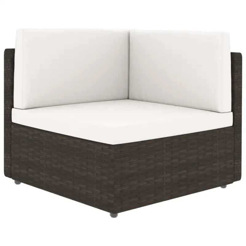 Poly Rattan Loungeset met Comfortabele Rugkussens voor de Tuin - Tuinsets
