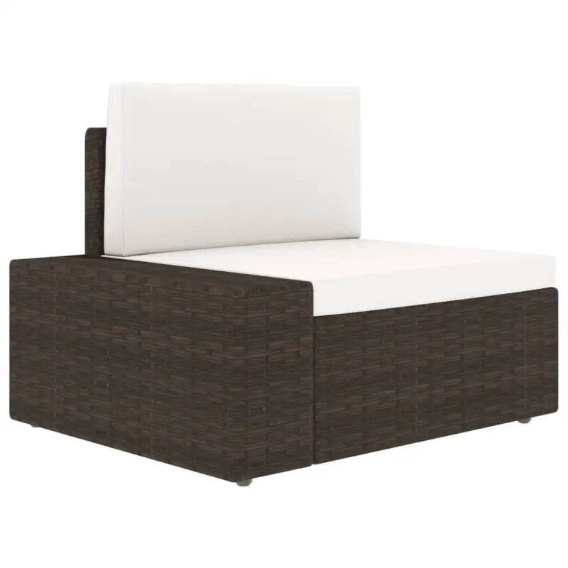 Poly Rattan Loungeset met Comfortabele Rugkussens voor de Tuin - Tuinsets