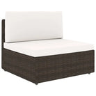 Poly Rattan Loungeset met Comfortabele Rugkussens voor de Tuin - Tuinsets