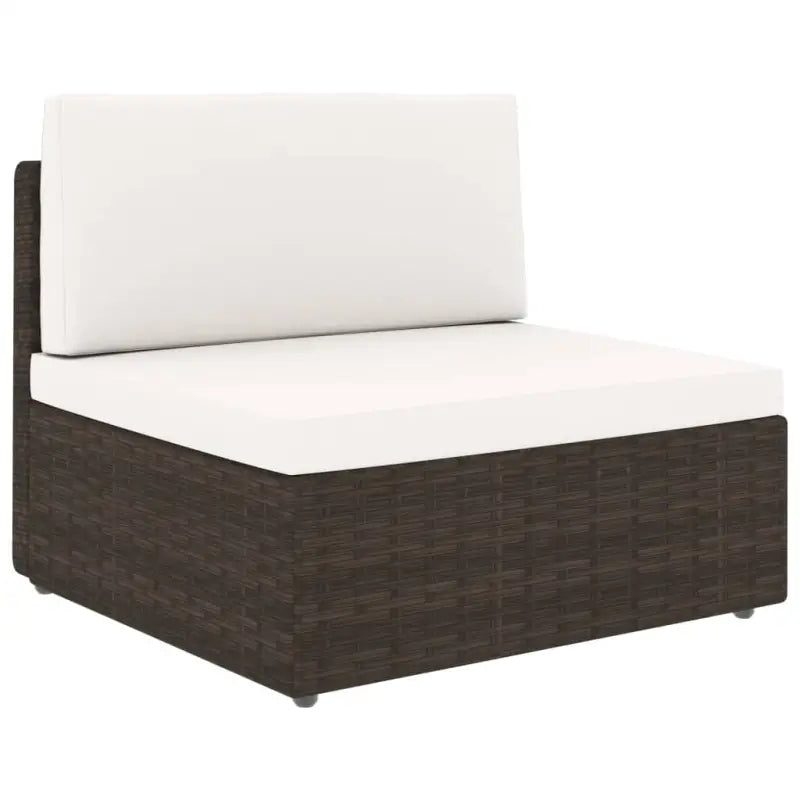 Poly Rattan Loungeset met Comfortabele Rugkussens voor de Tuin - Tuinsets