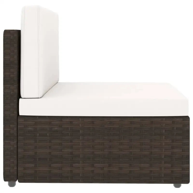 Poly Rattan Loungeset met Comfortabele Rugkussens voor de Tuin - Tuinsets