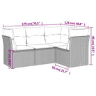 Poly Rattan Loungeset met comfortabele zitervaring en gepoedercoat staal - Tuinsets