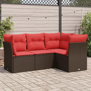Poly Rattan Loungeset met comfortabele zitervaring en gepoedercoat staal - Tuinsets