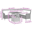 Poly rattan loungeset met comfortabele zitervaring en wasbare hoes - Tuinsets