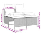 Poly Rattan loungeset met comfortabele zitervaring en wasbare hoes - Tuinsets