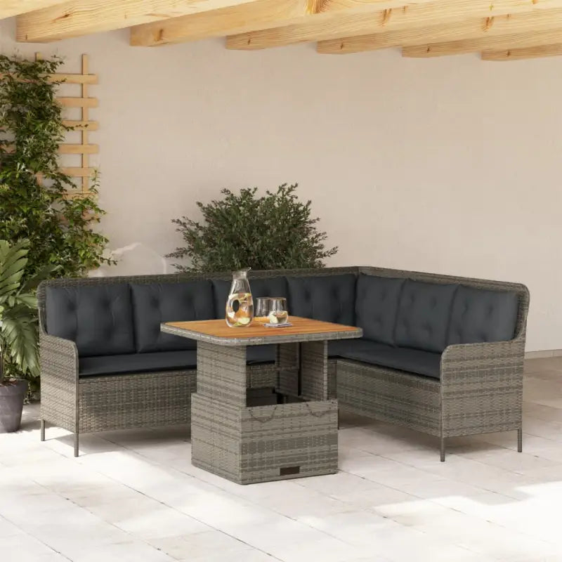 Poly rattan loungeset met comfortabele zitervaring en wasbare hoes - Tuinsets