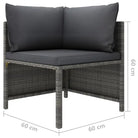 Poly rattan loungeset met diepte zitting en comfortabel materiaal vulling - Tuinsets