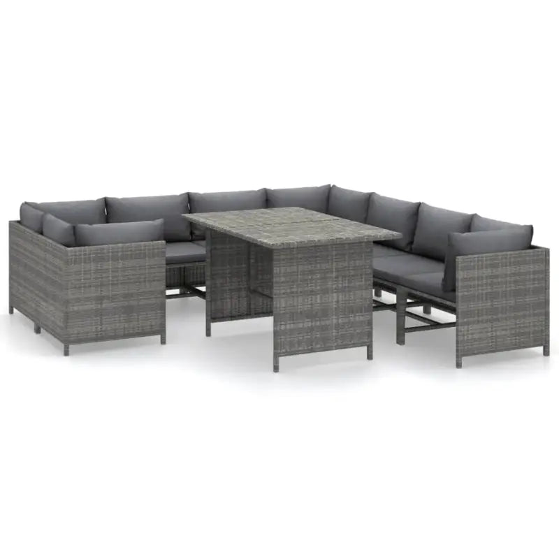 Poly rattan loungeset met diepte zitting en comfortabel materiaal vulling - Tuinsets