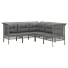 Poly Rattan Loungeset met Diepte Zitting en Rasterontwerp Draagvermogen - Tuinsets