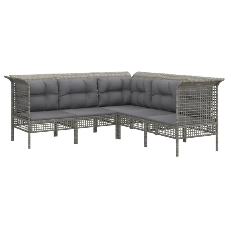 Poly Rattan Loungeset met Diepte Zitting en Rasterontwerp Draagvermogen - Tuinsets