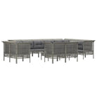 Poly Rattan Loungeset met Diepte Zitting en Rasterontwerp Draagvermogen - Tuinsets