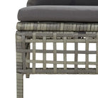 Poly Rattan Loungeset met diepte zitting en rasterontwerp draagvermogen - Tuinsets
