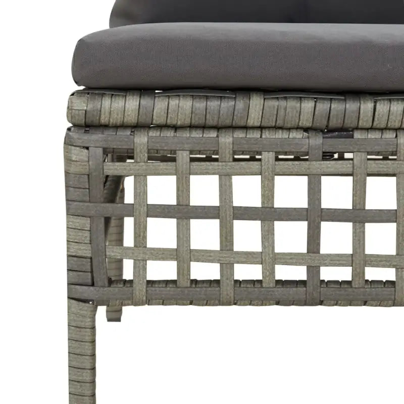 Poly Rattan Loungeset met diepte zitting en rasterontwerp draagvermogen - Tuinsets