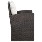 Poly rattan loungeset met gepoedercoat staal en brede zittingstijl - Tuinsets