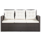 Poly rattan loungeset met gepoedercoat staal en brede zittingstijl - Tuinsets