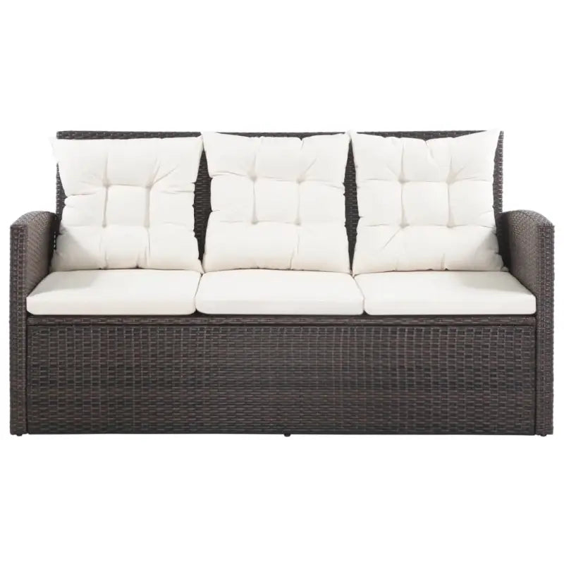 Poly rattan loungeset met gepoedercoat staal en brede zittingstijl - Tuinsets