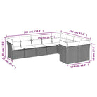 Poly rattan loungeset met gepoedercoat staal en waterdichte tas - Tuinsets