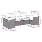 Poly rattan loungeset met gepoedercoat staal en waterdichte tas - Tuinsets