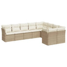Poly rattan loungeset met gepoedercoat staal en waterdichte tas - Tuinsets