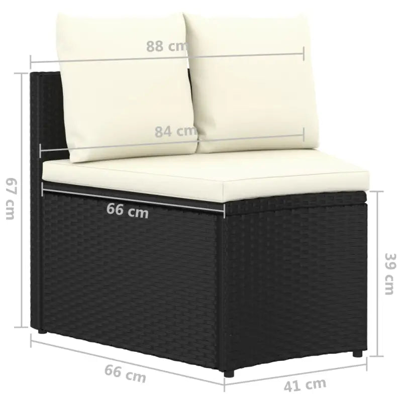 Poly rattan loungeset met gepoedercoat staal voor een ontspannen tuinhoek - Tuinsets