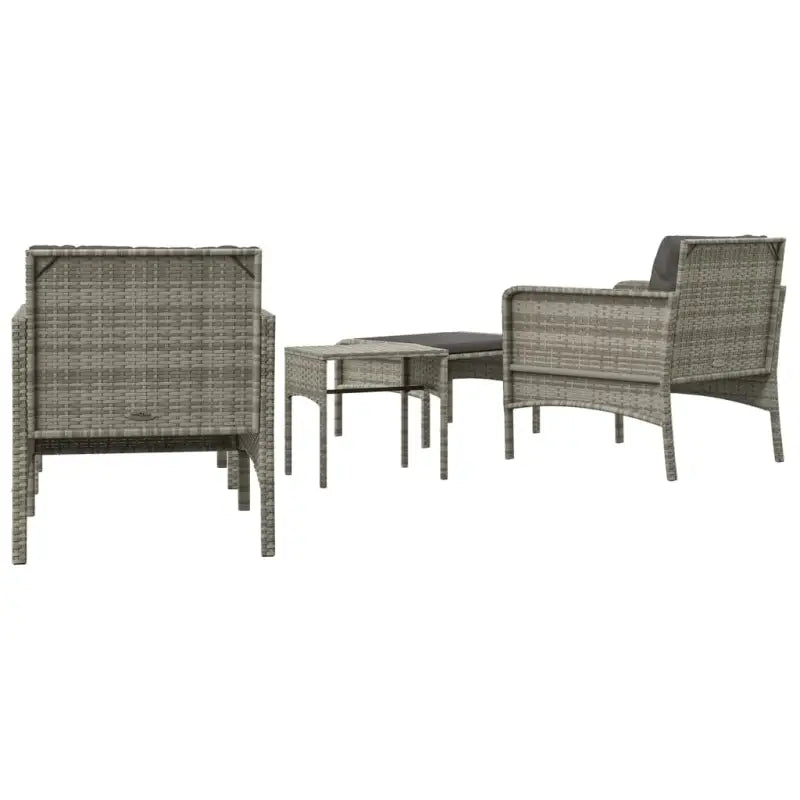 Poly rattan loungeset met metalen frame en diepte zitting voor buiten - Tuinsets