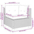 Poly rattan loungeset met natuurlijke olieafwerking voor een comfortabele zitervaring - Tuinsets
