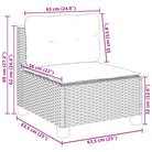 Poly rattan loungeset met natuurlijke olieafwerking voor een comfortabele zitervaring - Tuinsets