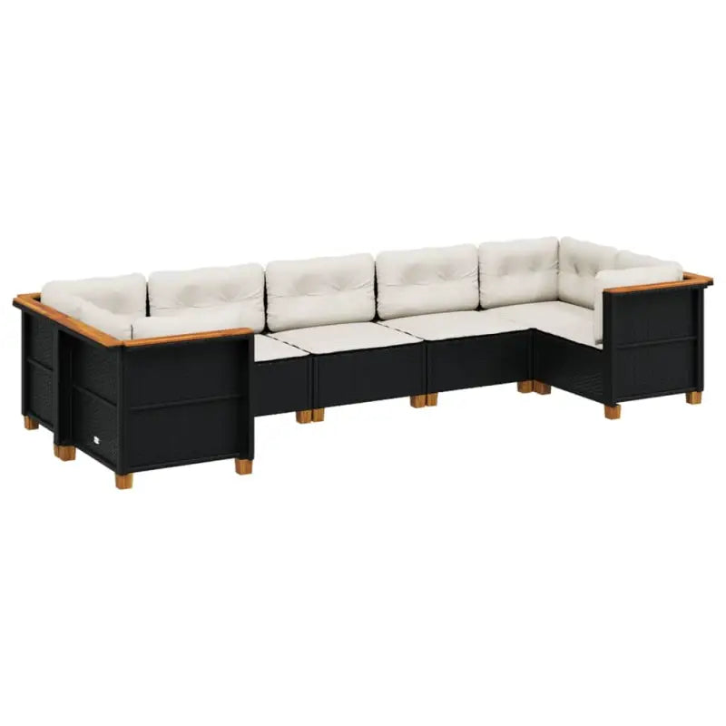 Poly rattan loungeset met natuurlijke olieafwerking voor een comfortabele zitervaring - Tuinsets