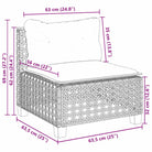 Poly rattan loungeset met natuurlijke olieafwerking en comfortabele zitervaring - Tuinsets