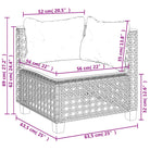 Poly rattan loungeset met natuurlijke olieafwerking en comfortabele zitervaring - Tuinsets