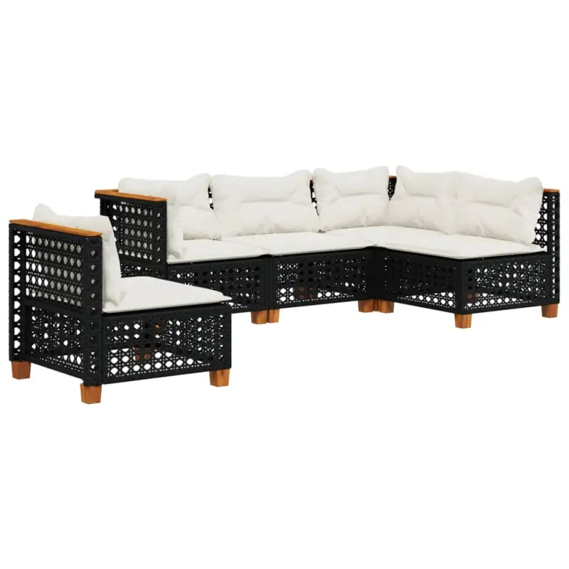 Poly rattan loungeset met natuurlijke olieafwerking en comfortabele zitervaring - Tuinsets