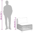Poly rattan loungeset met natuurlijke olieafwerking en comfortabele zitervaring - Tuinsets