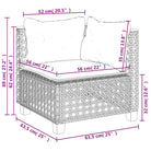 Poly rattan loungeset met natuurlijke olieafwerking voor comfortabele zitervaring - Tuinsets