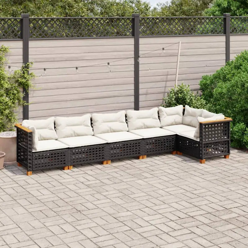 Poly rattan loungeset met natuurlijke olieafwerking voor comfortabele zitervaring - Tuinsets