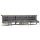 Poly rattan loungeset met rasterontwerp en comfortabele diepte zitting - Tuinsets