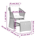 Poly Rattan Loungeset met Stalen Frame voor Comfortabele Tuinplezier - Tuinsets