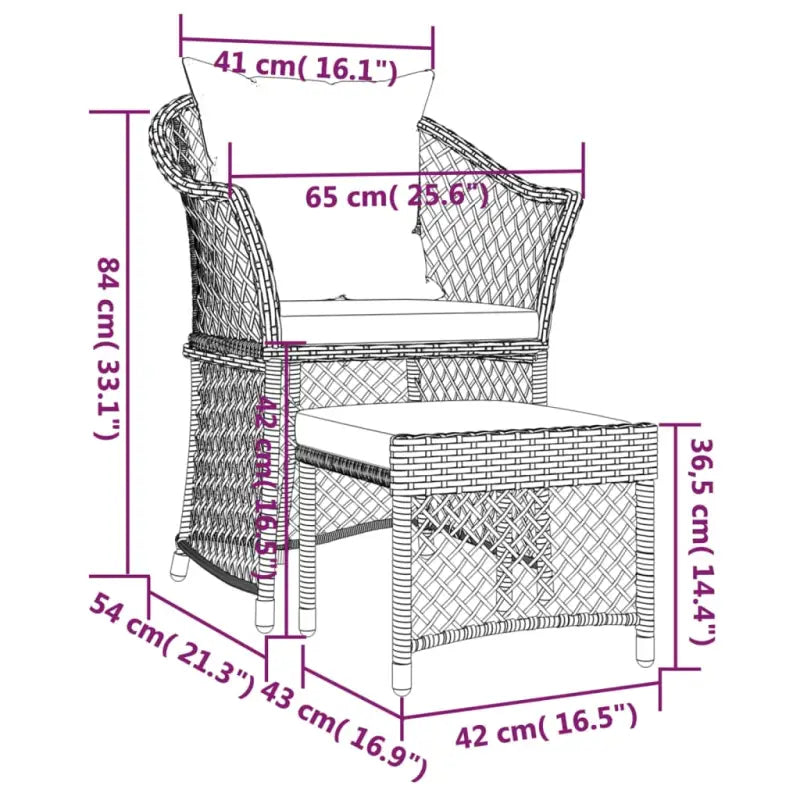 Poly rattan loungeset met stalen frame voor jouw tuin of terras - Tuinsets