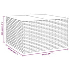 Poly rattan loungeset met U-vormige bank in zwart materiaal - Tuinsets