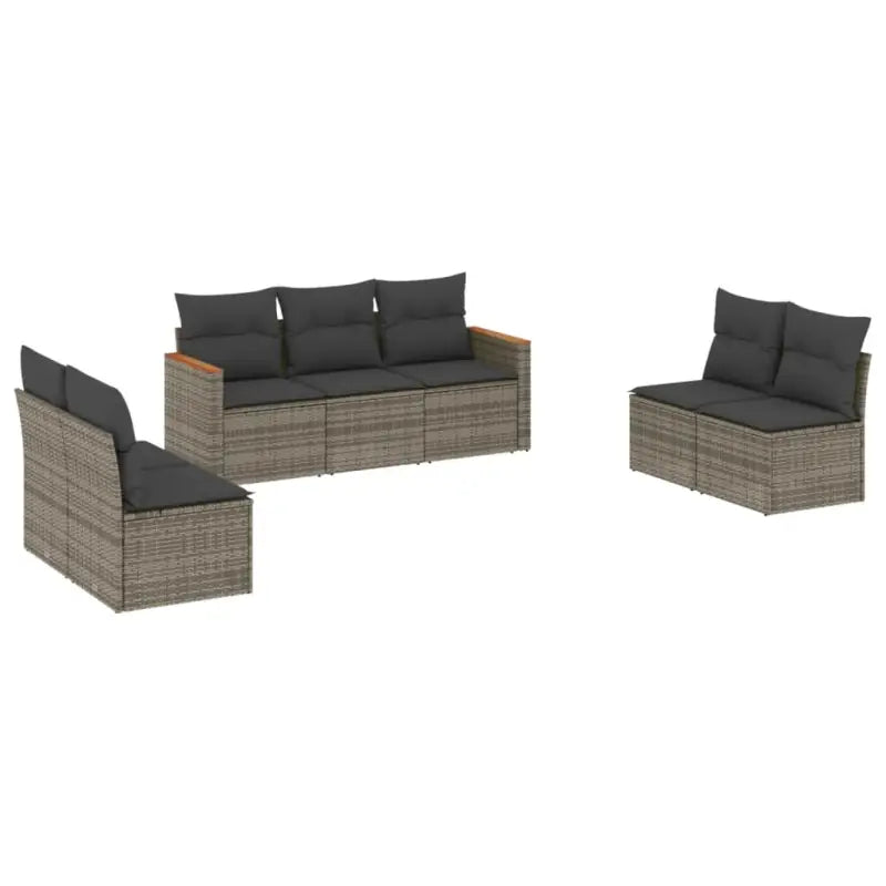 Poly rattan loungeset met wasbare hoes en gepoedercoat staal afmetingen - Tuinsets