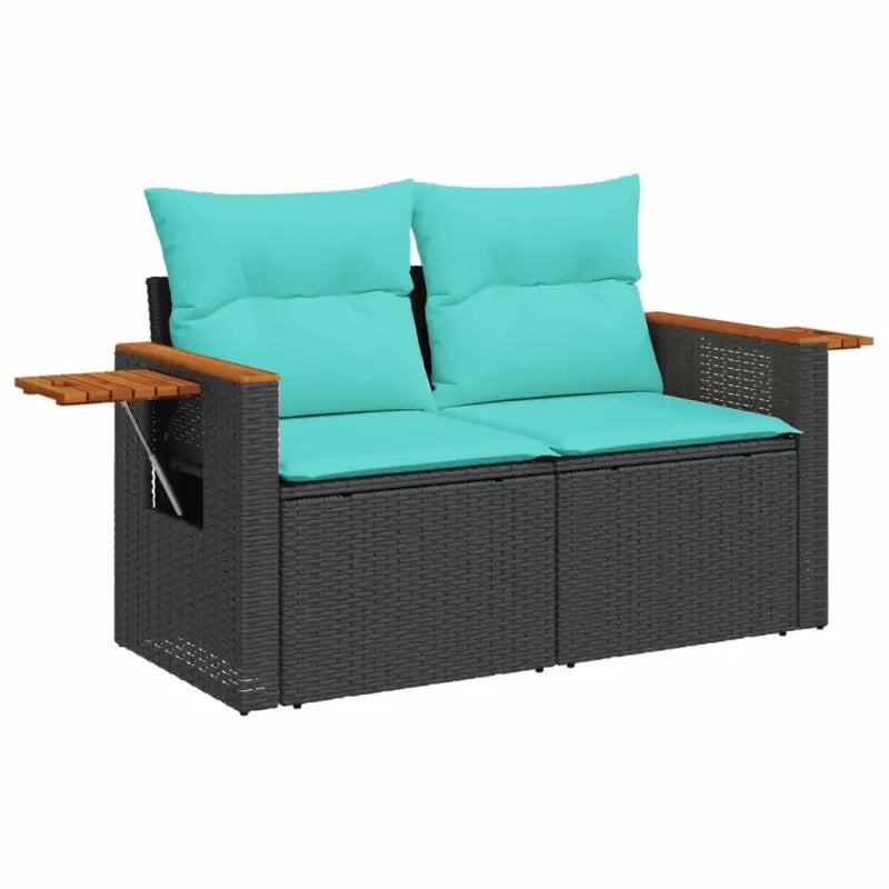 Poly rattan loungeset met wasbare hoes en modulair ontwerp voor tuin - Tuinsets